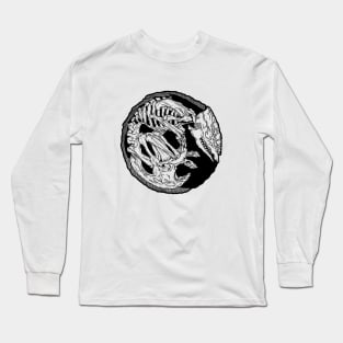 Armadillo Fossil x Inktober 22 - Black Design Long Sleeve T-Shirt